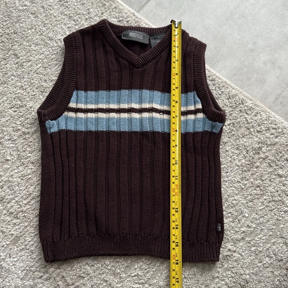*LIKE NEW* Kenneth Cole Reaction Boy's Brown/Lt. Blue 100% Cotton Vest - Size 3T - Picture 5 of 7